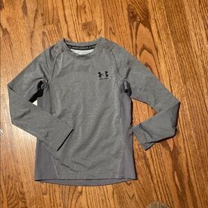 Under Armour Gray Boys Long-Sleeve Performance Tee